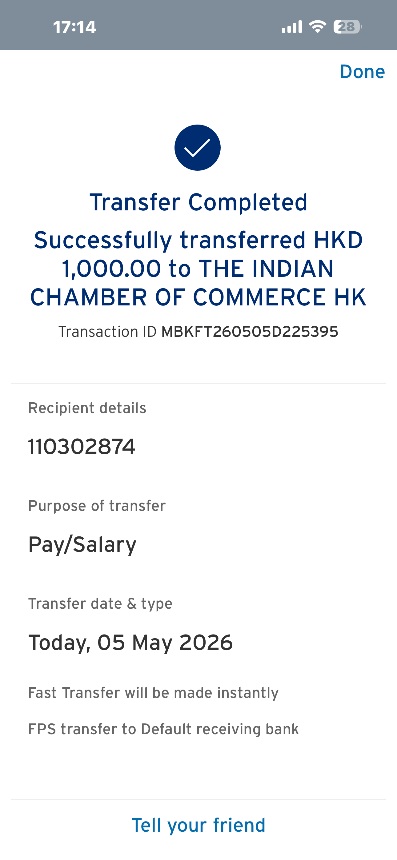 Payment Reciept
